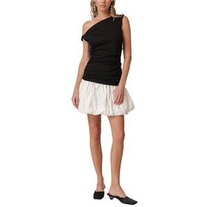 Line & Dot Womens  Wesley Mix-Media Mini Dress, Black